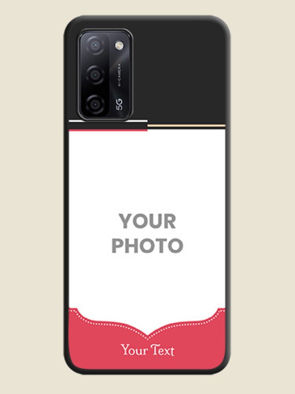 Custom Classic Plain Design with Name on Photo on Space Black Soft Matte Phone Cover - Oppo A53s 5G - alternate view
