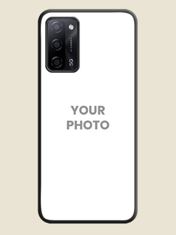 Custom Full Single Pic Upload On Space Black Personalized Soft Matte Phone Covers -Oppo A53S 5G - alternate view