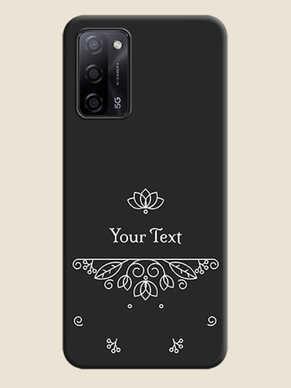 Custom Lotus Garden Custom Text On Space Black Personalized Soft Matte Phone Covers -Oppo A53S 5G - alternate view