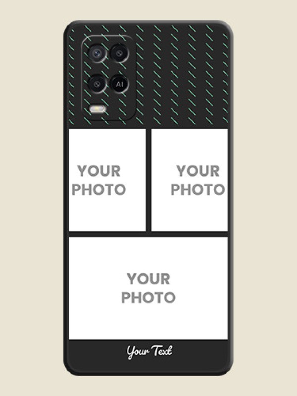 Custom Cross Dotted Pattern with 2 Image Holder  on Personalised Space Black Soft Matte Cases - Oppo A54 - alternate view