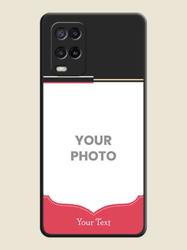 Custom Classic Plain Design with Name on Photo on Space Black Soft Matte Phone Cover - Oppo A54 - alternate view