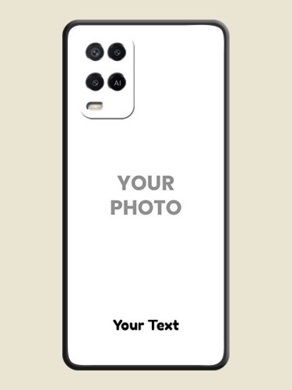 Custom Full Single Pic Upload With Text On Space Black Personalized Soft Matte Phone Covers -Oppo A54 - alternate view