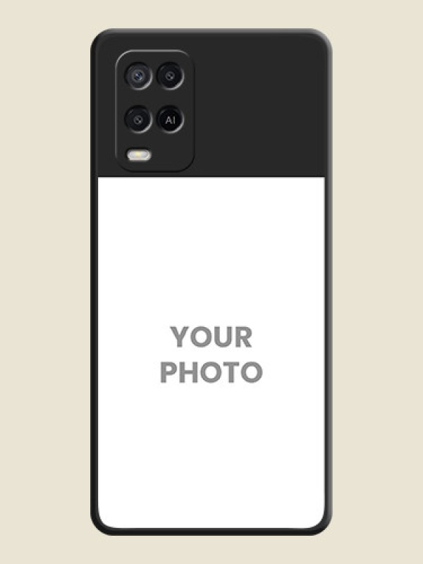 Custom Image Upload With Space Black Color On Custom Soft Matte Mobile Back Cover - Oppo A54 - alternate view