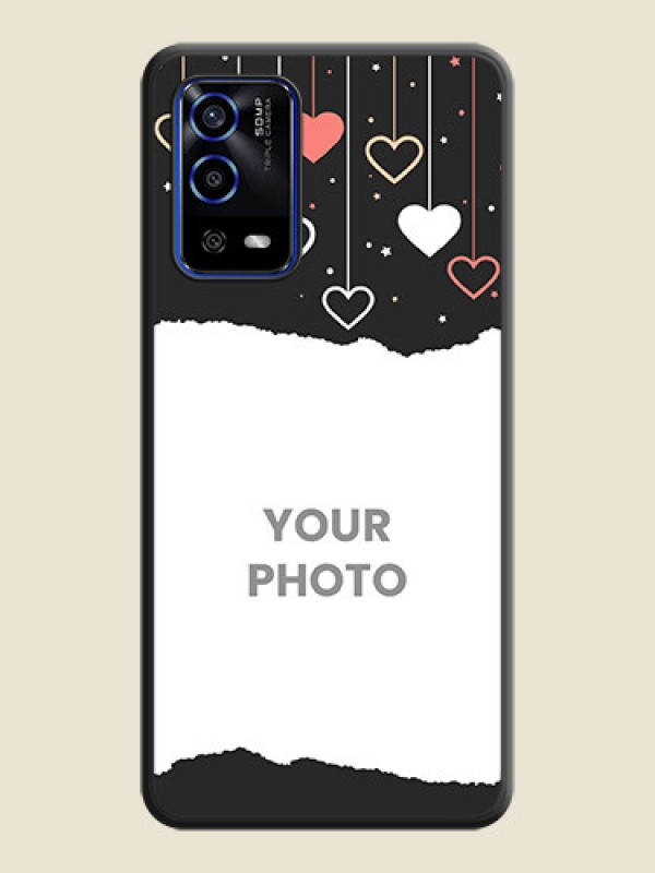 Custom Love Hangings with Splash Wave Picture on Space Black Custom Soft Matte Phone Back Cover - Oppo A55 - alternate view