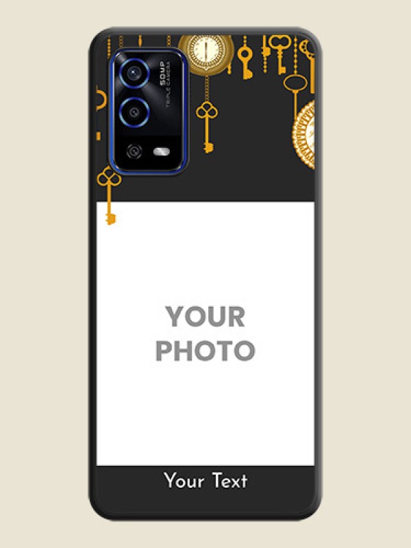 Custom Decorative Design with Text on Space Black Custom Soft Matte Back Cover - Oppo A55 - alternate view