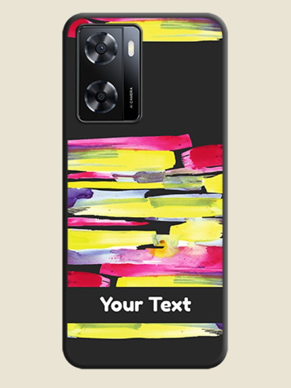 Custom Brush Coloured on Space Black Personalized Soft Matte Phone Covers - Oppo A57 2022 - alternate view
