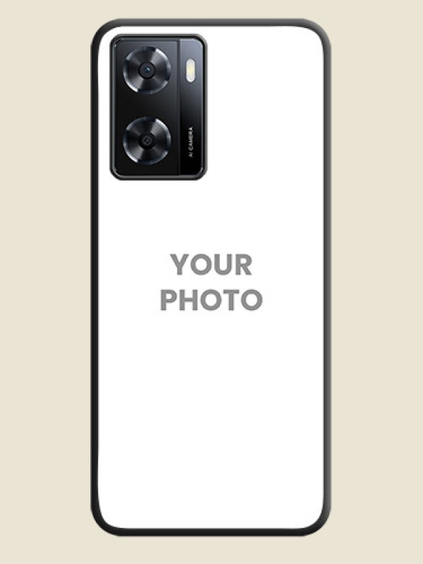 Custom Full Single Pic Upload On Space Black Personalized Soft Matte Phone Covers -Oppo A57 2022 - alternate view