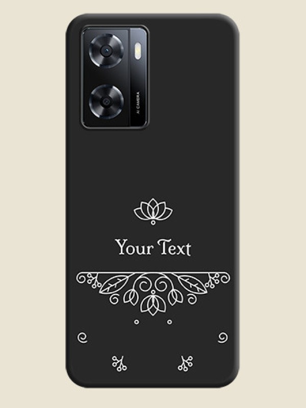 Custom Lotus Garden Custom Text On Space Black Personalized Soft Matte Phone Covers -Oppo A57 2022 - alternate view