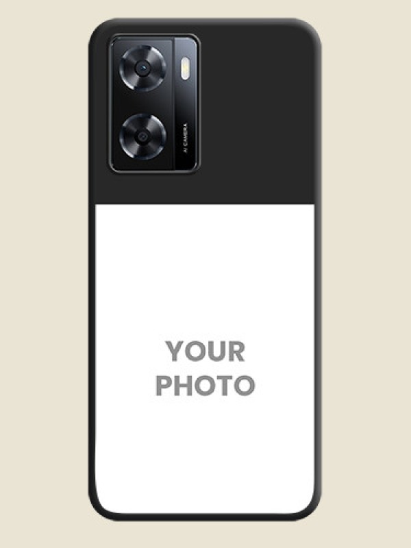 Custom Image Upload With Space Black Color On Custom Soft Matte Mobile Back Cover - Oppo A57 2022 - alternate view