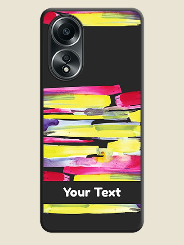 Custom Brush Coloured on Space Black Personalized Soft Matte Phone Covers - Oppo A58 - alternate view