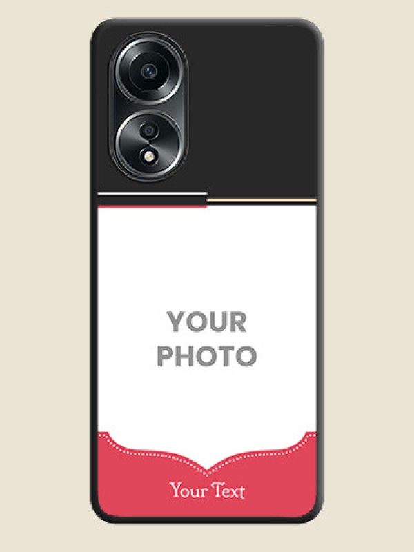 Custom Classic Plain Design with Name - Photo on Space Black Soft Matte Phone Cover - Oppo A58 - alternate view