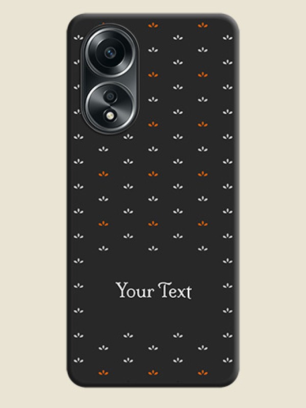 Custom Simple Pattern With Custom Text On Space Black Personalized Soft Matte Phone Covers - Oppo A58 - alternate view