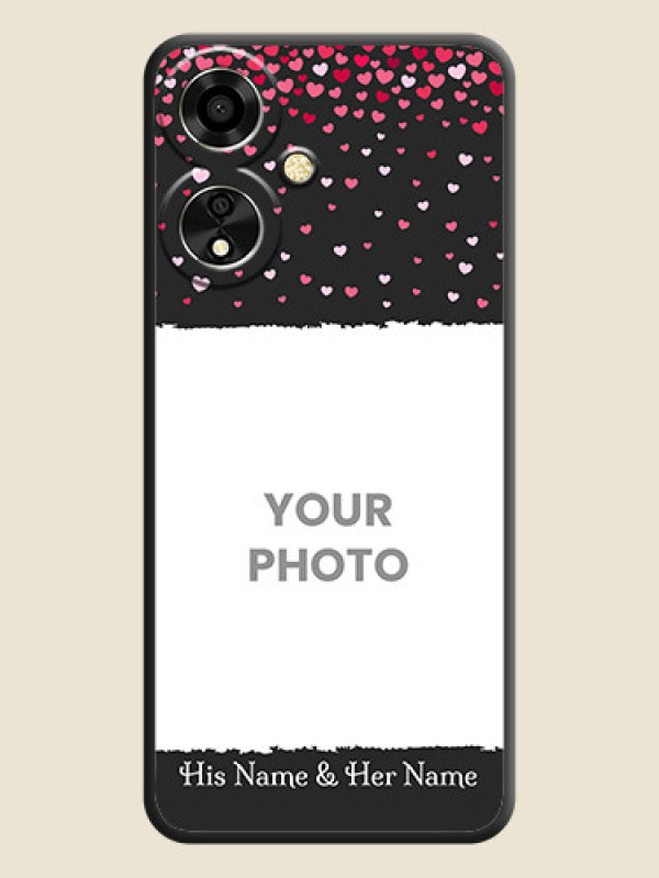 Custom Fall in Love with Your Partner on Photo On Space Black Custom Soft Matte Mobile Back Cover - Oppo A59 5G - alternate view