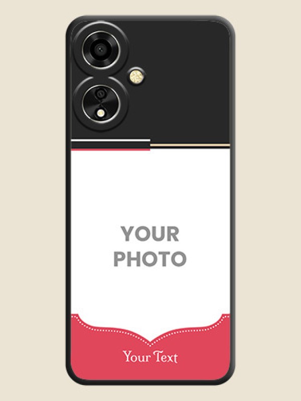 Custom Classic Plain Design with Name On Space Black Custom Soft Matte Mobile Back Cover - Oppo A59 5G - alternate view