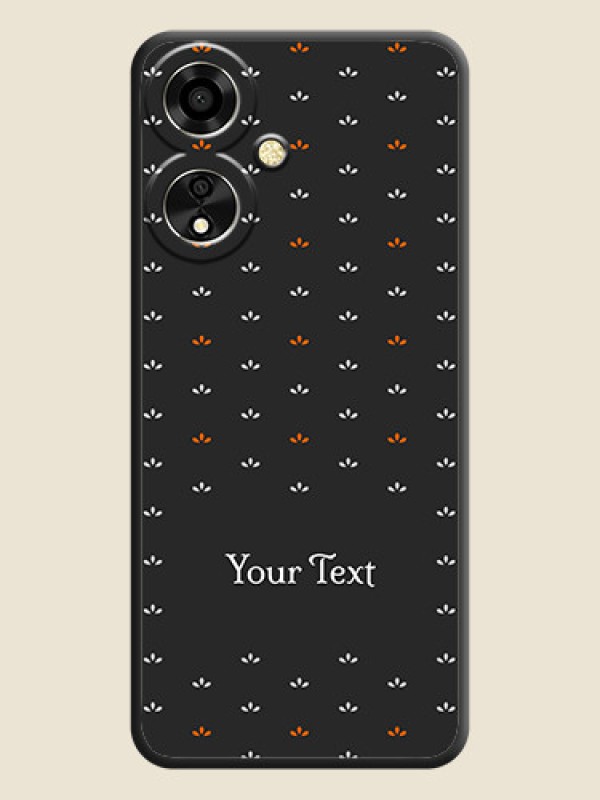 Custom Simple Pattern With Custom Text On Space Black Custom Soft Matte Mobile Back Cover - Oppo A59 5G - alternate view