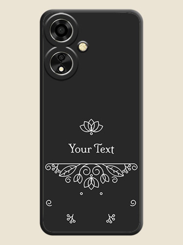 Custom Lotus Garden Custom Text On Space Black Custom Soft Matte Mobile Back Cover - Oppo A59 5G - alternate view