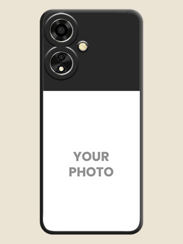 Custom Image Upload With Space Black Color On Custom Soft Matte Mobile Back Cover - Oppo A59 5G - alternate view