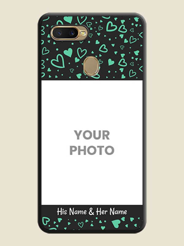 Custom Sea Green Indefinite Love Pattern on Photo on Space Black Soft Matte Mobile Cover - Oppo A5s - alternate view