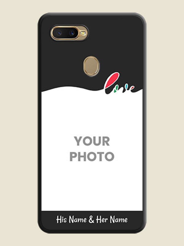 Custom Fall in Love Pattern with Picture on Photo on Space Black Soft Matte Mobile Case - Oppo A5s - alternate view