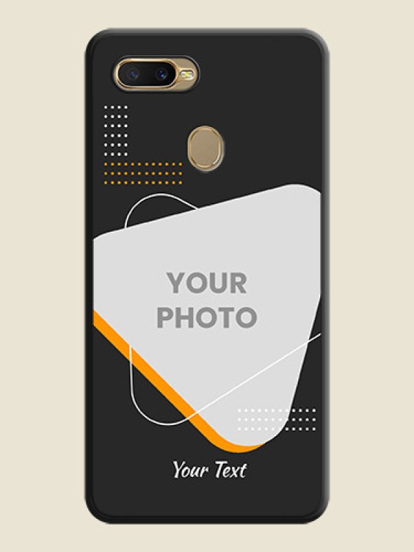 Custom Yellow Triangle on Photo on Space Black Soft Matte Phone Cover - Oppo A5s - alternate view