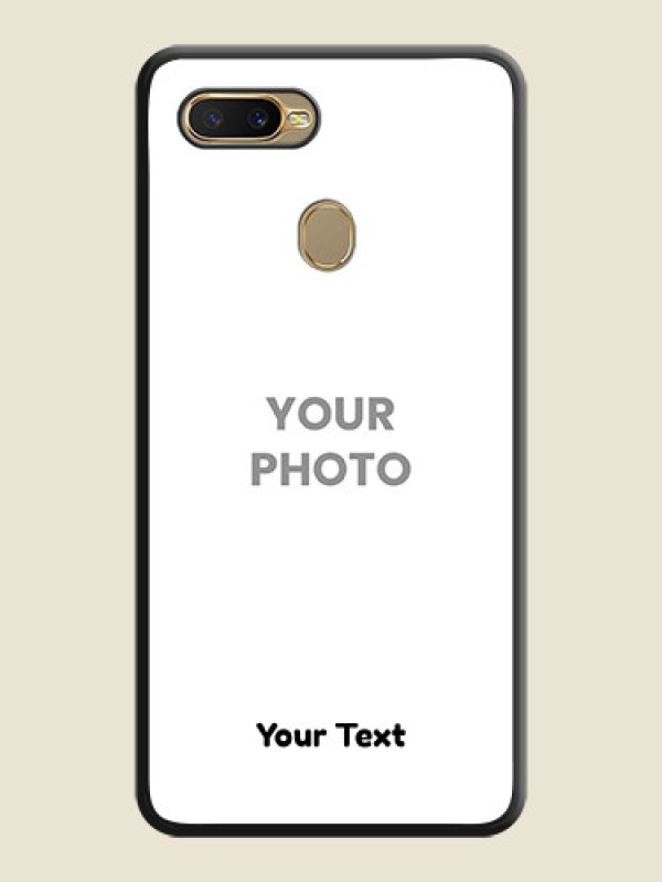 Custom Full Single Pic Upload With Text On Space Black Personalized Soft Matte Phone Covers -Oppo A5S - alternate view