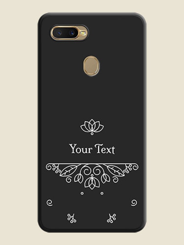 Custom Lotus Garden Custom Text On Space Black Personalized Soft Matte Phone Covers -Oppo A5S - alternate view