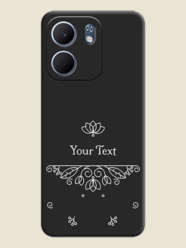 Custom Lotus Garden Custom Text On Space Black Custom Soft Matte Mobile Back Cover - Oppo A5x 5G - alternate view