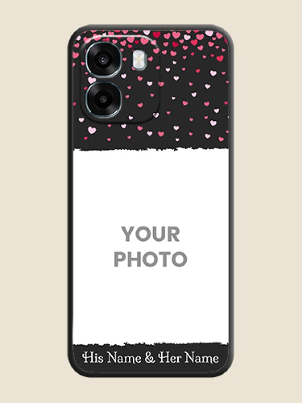 Custom Fall in Love with Your Partner on Photo On Space Black Custom Soft Matte Mobile Back Cover - Oppo A6 5G - alternate view