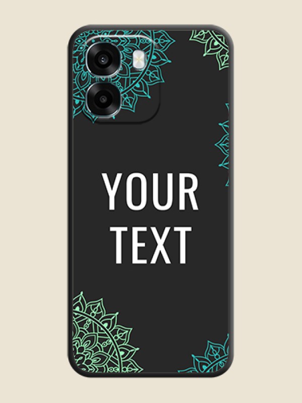 Custom Your Name with Floral Design On Space Black Custom Soft Matte Mobile Back Cover - Oppo A6 5G - alternate view