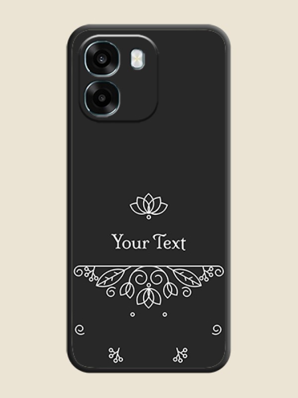 Custom Lotus Garden Custom Text On Space Black Custom Soft Matte Mobile Back Cover - Oppo A6 5G - alternate view