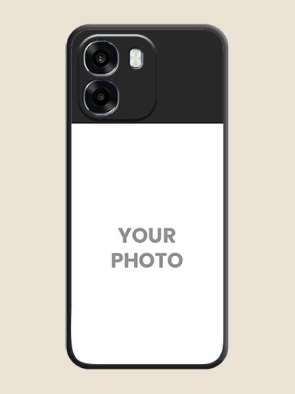 Custom Image Upload With Space Black Color On Custom Soft Matte Mobile Back Cover - Oppo A6 5G - alternate view