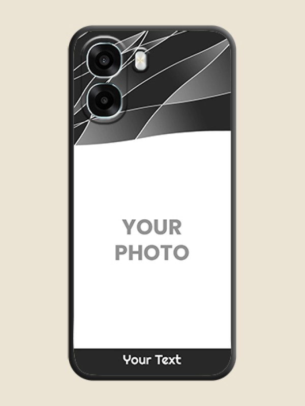Custom Mixed Wave Lines on Photo On Space Black Custom Soft Matte Mobile Back Cover - Oppo A6s 5G - alternate view
