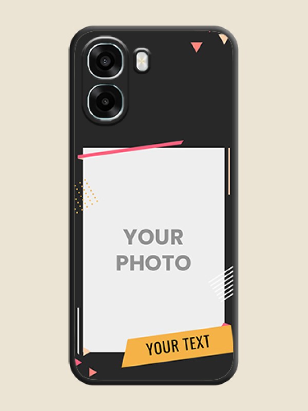 Custom Photo Frame with Triangle Small Dots on Photo On Space Black Custom Soft Matte Mobile Back Cover - Oppo A6s 5G - alternate view