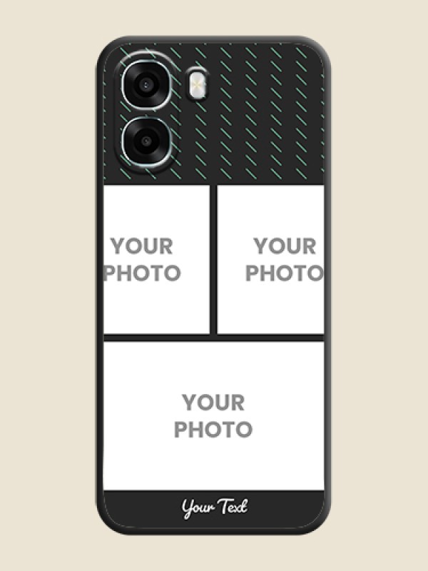 Custom Cross Dotted Pattern with 2 Image Holder On Space Black Custom Soft Matte Mobile Back Cover - Oppo A6s 5G - alternate view