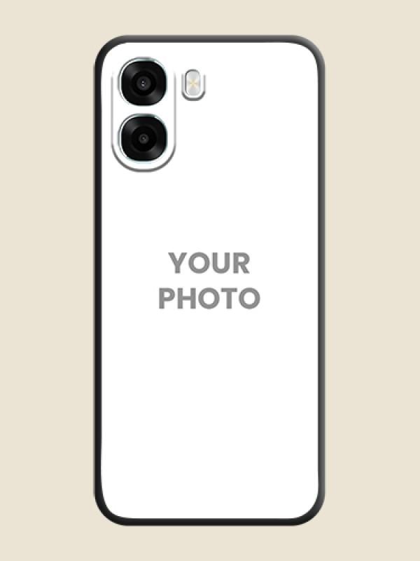 Custom Full Single Pic Upload On Space Black Custom Soft Matte Mobile Back Cover - Oppo A6s 5G - alternate view