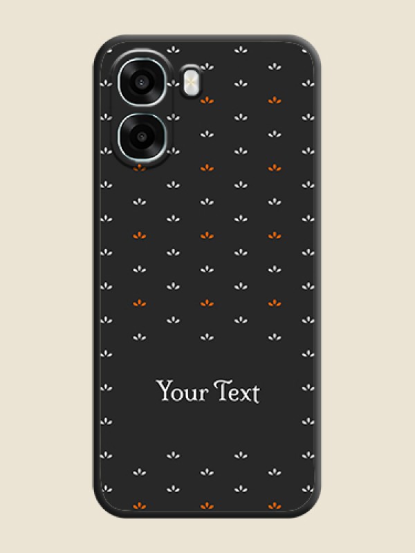 Custom Simple Pattern With Custom Text On Space Black Custom Soft Matte Mobile Back Cover - Oppo A6s 5G - alternate view