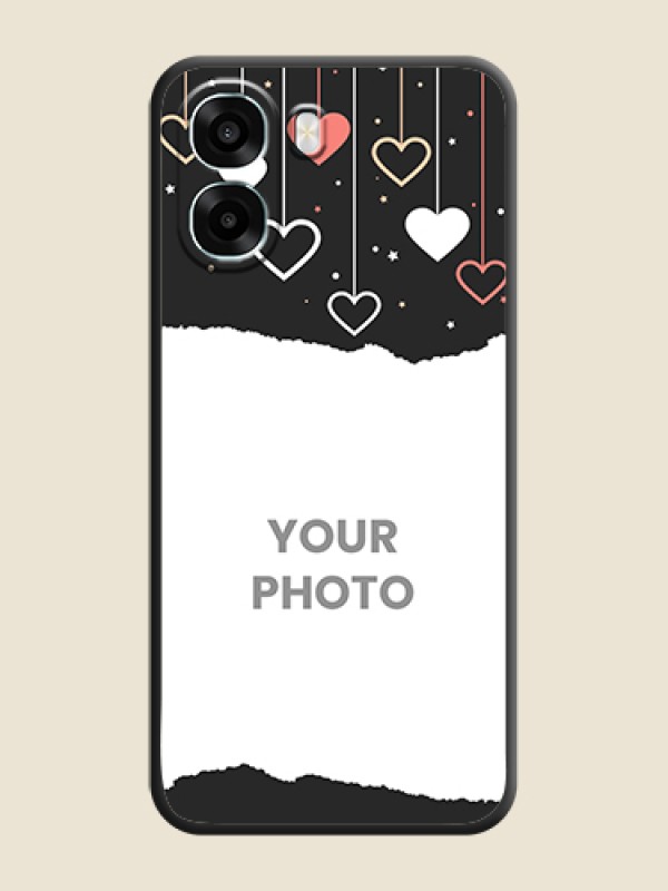 Custom Love Hangings with Splash Wave Picture On Space Black Custom Soft Matte Mobile Back Cover - Oppo A6x 4G - alternate view