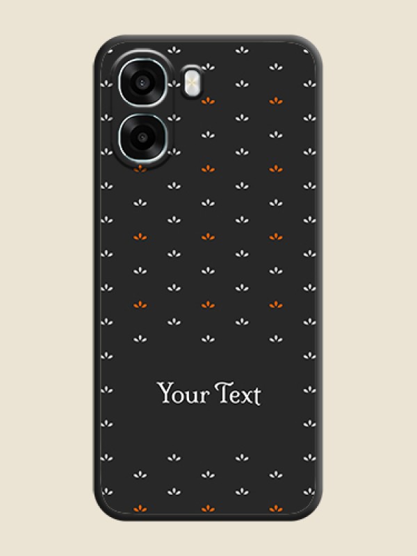 Custom Simple Pattern With Custom Text On Space Black Custom Soft Matte Mobile Back Cover - Oppo A6x 5G - alternate view