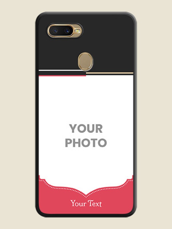 Custom Classic Plain Design with Name on Photo on Space Black Soft Matte Phone Cover - Oppo A7 - alternate view