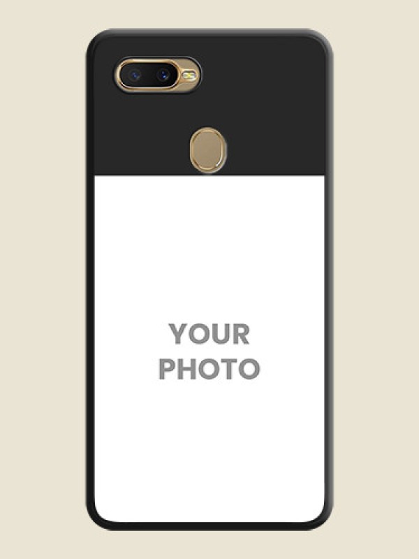 Custom Image Upload With Space Black Color On Custom Soft Matte Mobile Back Cover - Oppo A7 - alternate view