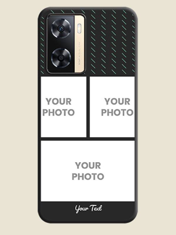 Custom Cross Dotted Pattern with 2 Image Holder  on Personalised Space Black Soft Matte Cases - Oppo A77 4G - alternate view