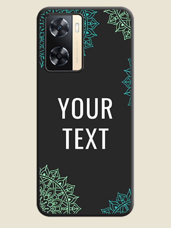 Custom Your Name with Floral Design on Space Black Custom Soft Matte Back Cover - Oppo A77 4G - alternate view