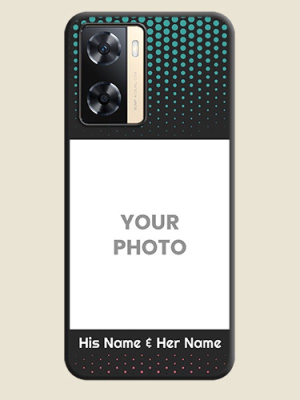Custom Faded Dots with Grunge Photo Frame and Text on Space Black Custom Soft Matte Phone Cases - Oppo A77 4G - alternate view