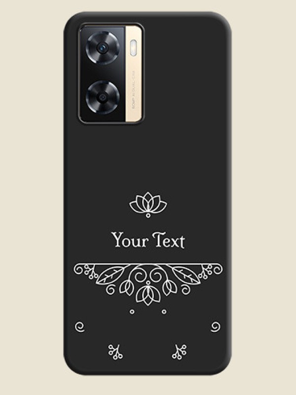 Custom Lotus Garden Custom Text On Space Black Personalized Soft Matte Phone Covers -Oppo A77 4G - alternate view