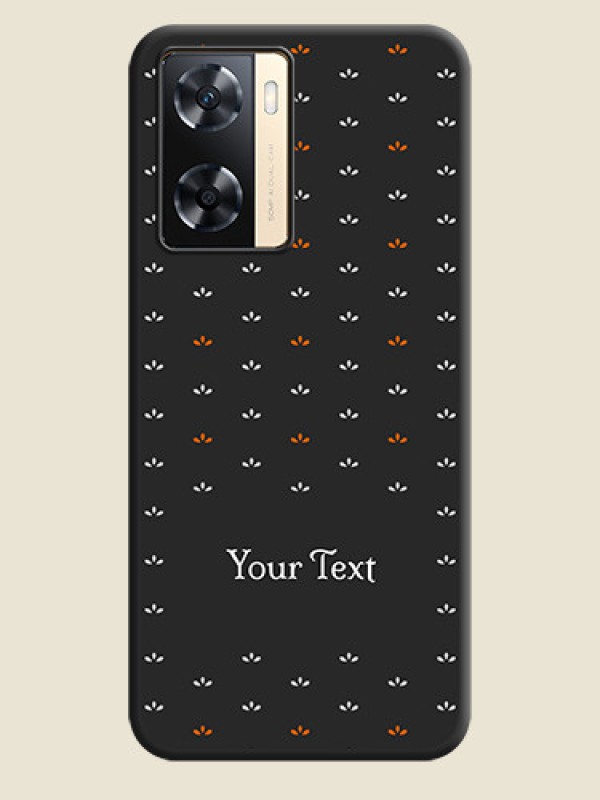 Custom Simple Pattern With Custom Text On Space Black Personalized Soft Matte Phone Covers -Oppo A77S - alternate view