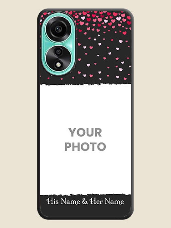 Custom Fall in Love with Your Partner - Photo on Space Black Soft Matte Phone Cover - Oppo A78 4G - alternate view