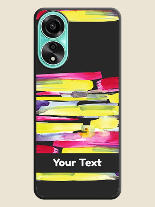 Custom Brush Coloured on Space Black Personalized Soft Matte Phone Covers - Oppo A78 4G - alternate view