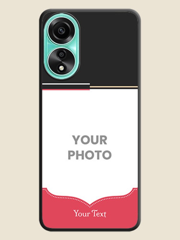 Custom Classic Plain Design with Name - Photo on Space Black Soft Matte Phone Cover - Oppo A78 4G - alternate view
