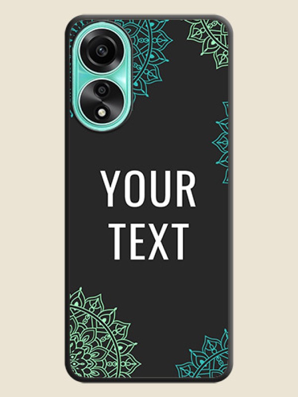 Custom Your Name with Floral Design on Space Black Custom Soft Matte Back Cover - Oppo A78 4G - alternate view