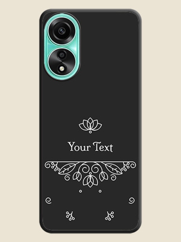 Custom Lotus Garden Custom Text On Space Black Personalized Soft Matte Phone Covers - Oppo A78 4G - alternate view